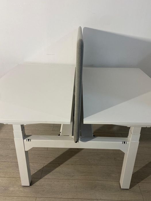 6 Buc. Birou Dublu, Cadru Metalic; Masă de Lucru 2 Blaturi