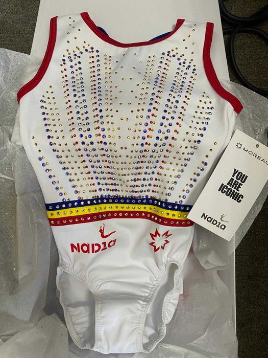 Nadia Comăneci - Tricou de gimnastică SM White Collector