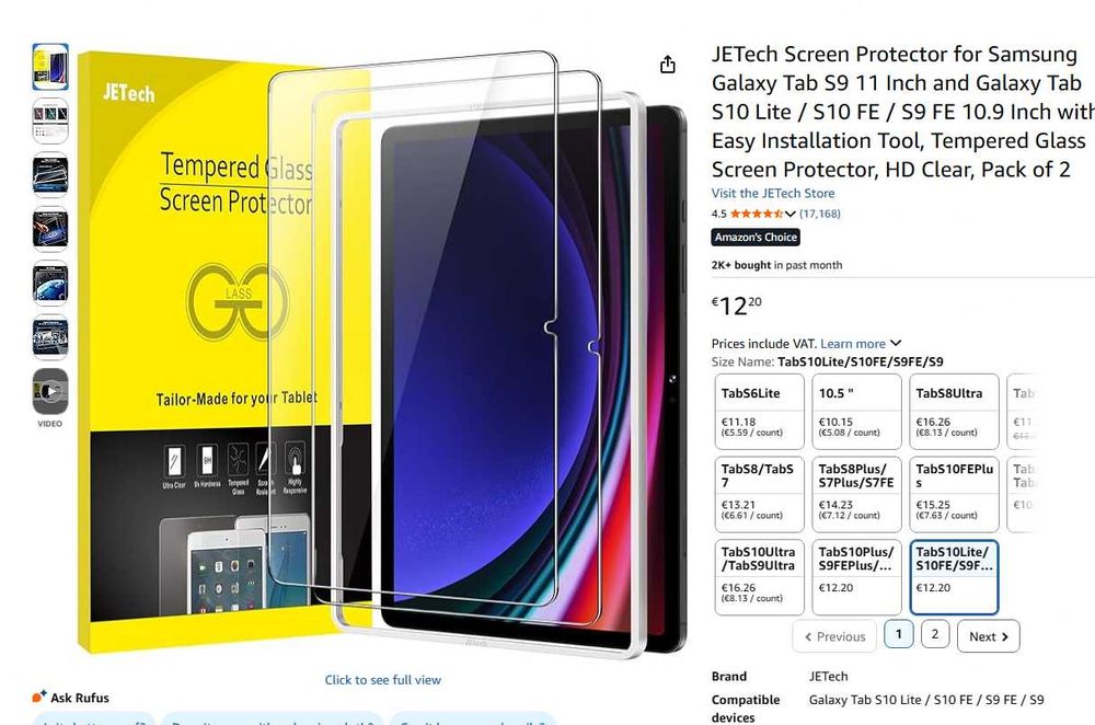 Husa si Folii - Samsung Galaxy Tab S10 Lite / S10 FE / S9 FE / S9