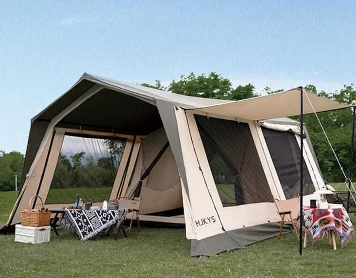 Cort glamping Eko CT16 Tunnel, suprafata 16mp, doua camere