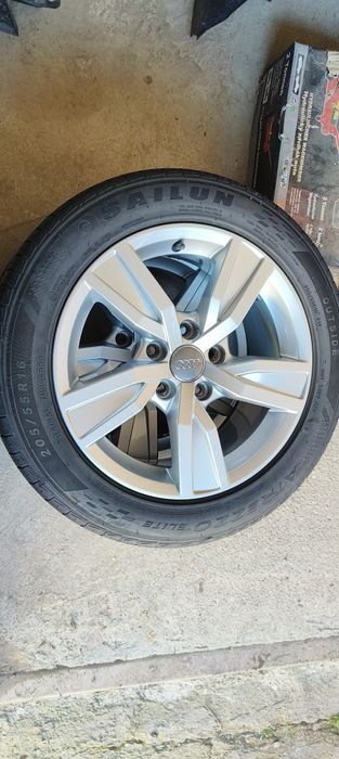 Roti Audi originale complete, jante R16 si anvelope vara