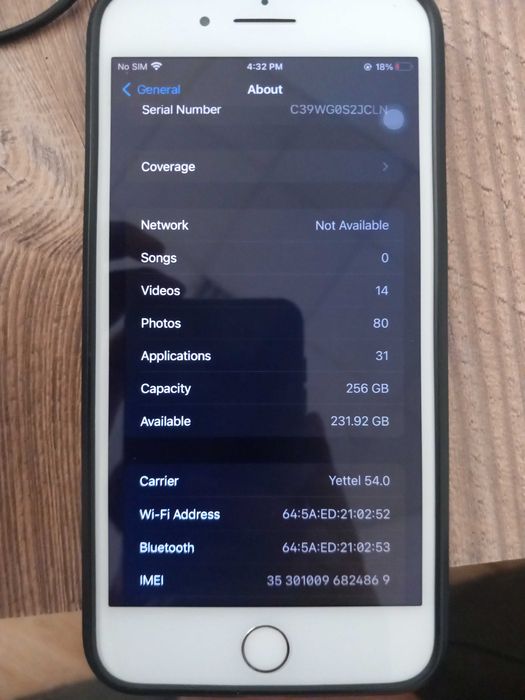 iPhone 8 plus 256 Gb 100%