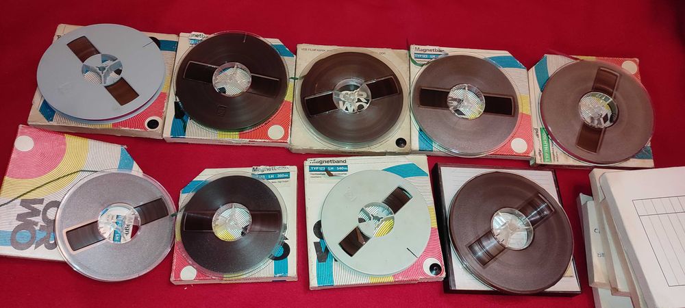 10 role cu banda pentru magnetofon ORWO 6 ROLE X 15 CM + 4 ROLE X 13 CM  pret 250 ron