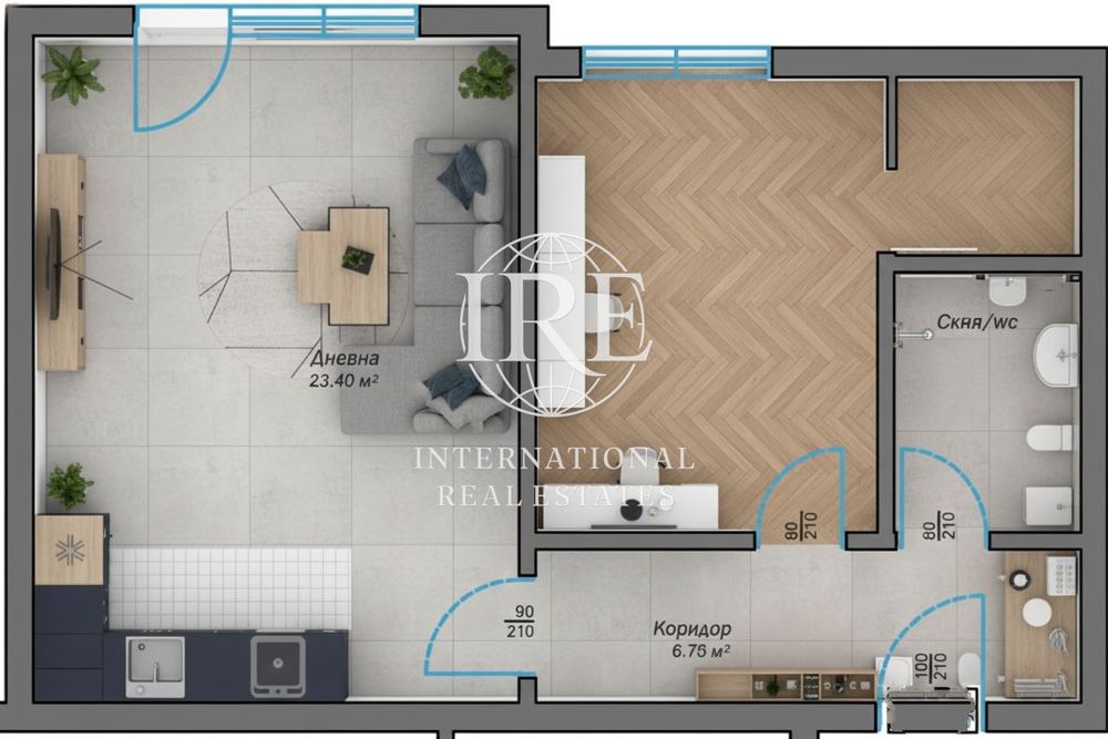 2-стаен в Варна-Възраждане 3 площ 58 цена 103500