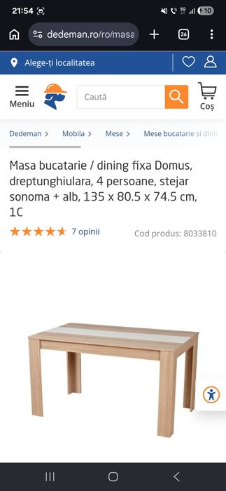 Vând masa de bucatarie/dining  noua