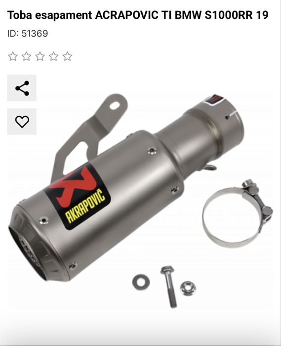 Toba slip on Akrapovic BMW S1000RR 2020-