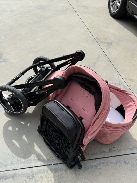 Carucior pentru copii, 2 in 1 Nea, KinderKraft, Roz/ Negru