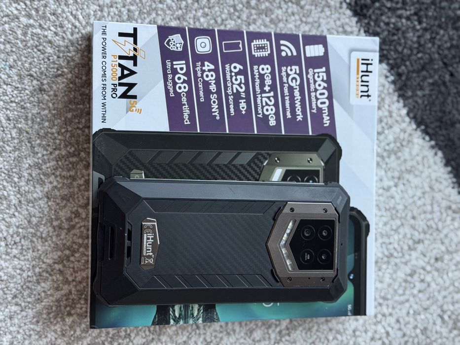 IHunt (telefon f rezistent) fullbox 128/8 gb ram, baterie 15.000mAh
