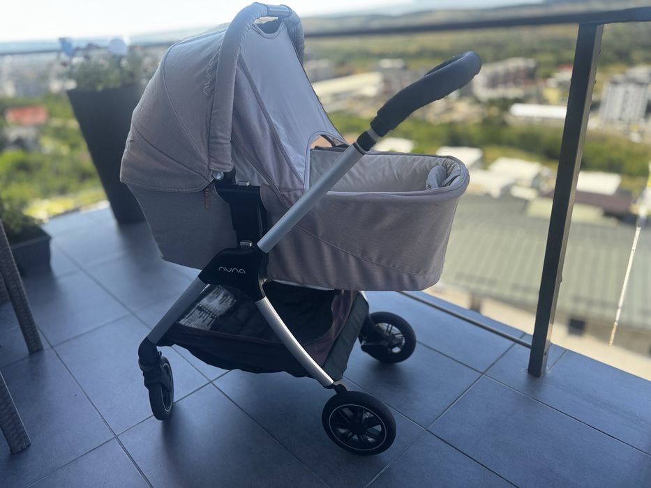 Nuna Triv + Landou + Scoică ARRA Next + Bază Isofix Next + Accesorii – Sistem complet 3 în 1