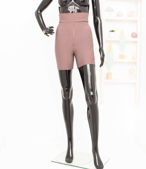 Nike оригинален дамски къс клин на райета висока талия винтидж М