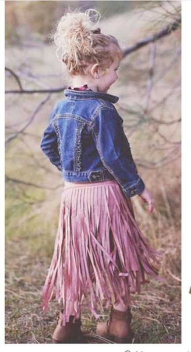 Fusta roz cu franjuri 5 ani