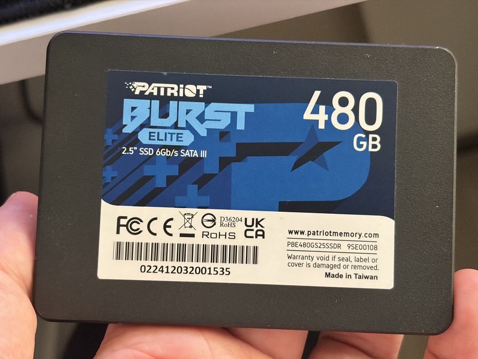 Patriot Burst Elite 480GB SATA SSD – добро състояние