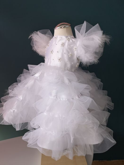 НОВА детска рокля, шаферска рокля за 1 г