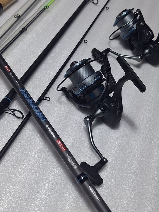 SET 2 Lansete Feeder Robinhan HARRIER 3,90 plus 2 mulinete Polex