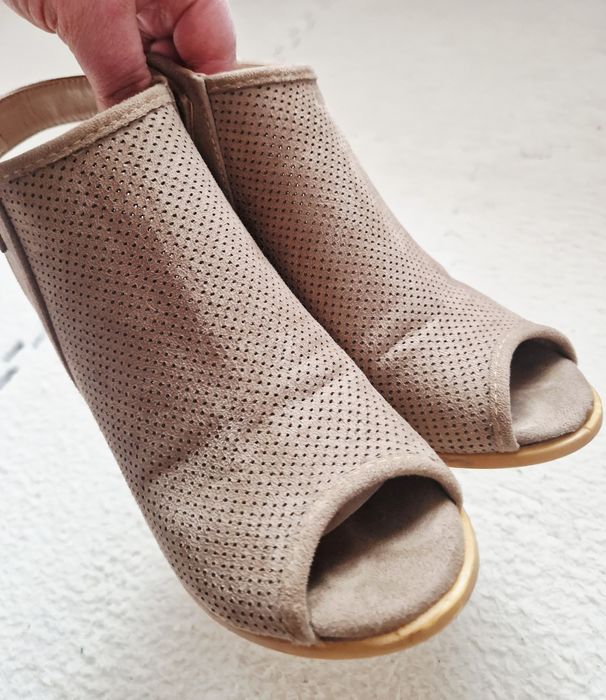 Sandale piele toc 8 cm