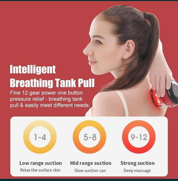 Вакуумный массажер с интенсивным согреванием-Ударный перкуссионный м