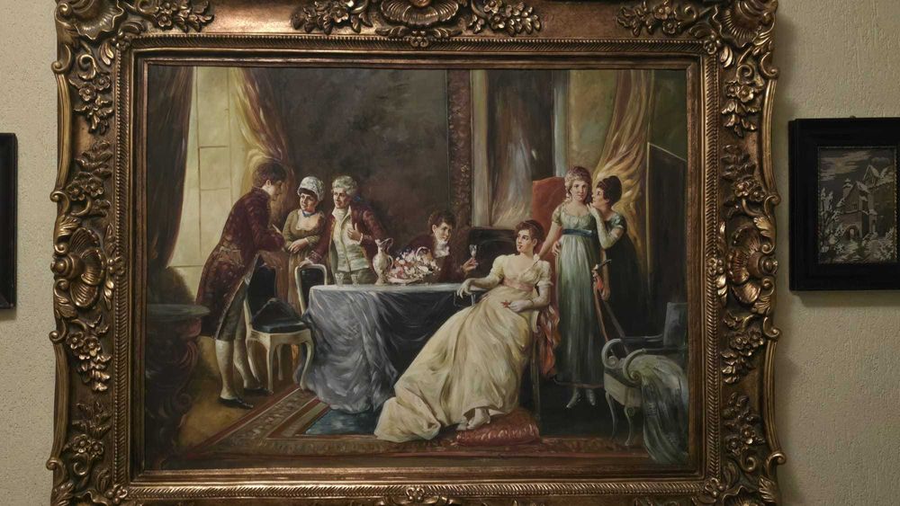 Vand tablou cu rama din lemn