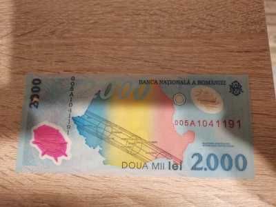 Bancnota 2000 lei cu Eclipsa Totala de soare din 1999