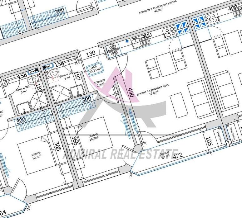 Продава се Двустаен апартамент в Варна, Възраждане 3 - 54 кв.м за 898 €/кв.м - Снимка #7
