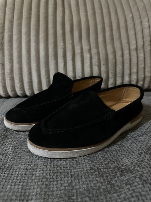 Продам лоферы чёрно-белые