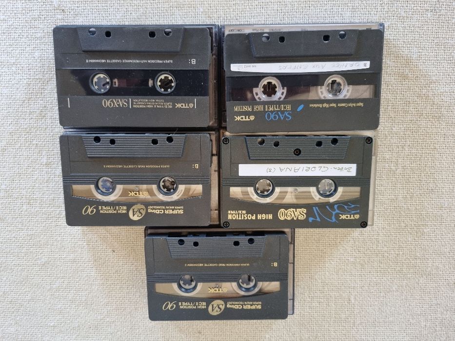 Pachet 5 buc Casete Audio Chrome TDK SA 90. Stare buna.