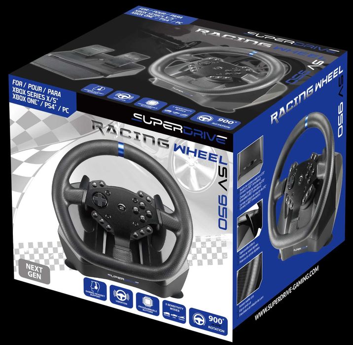 Волан SuperDrive Racing Wheel SV 950 за PS4,Xbox Serie X,Xbox One и PC