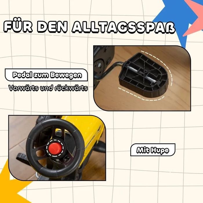 Детски трактор Homcom с педали