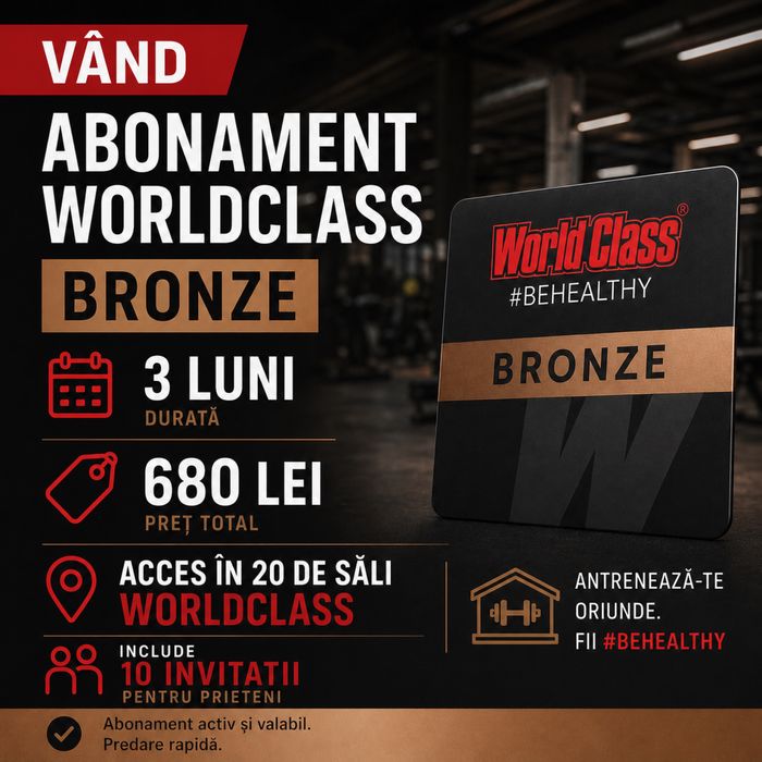 Vand abonament WorldClass
