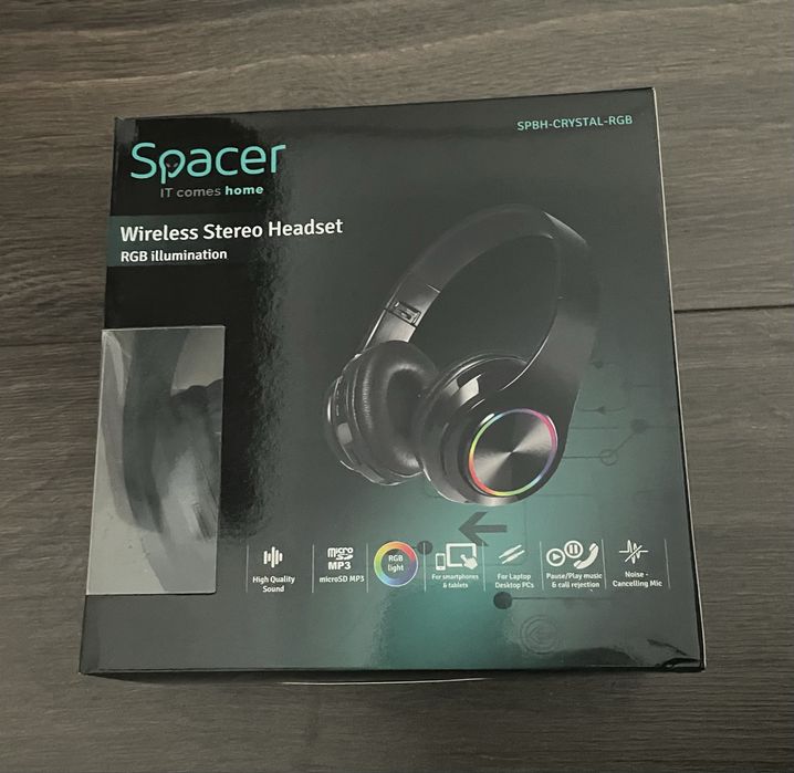 Căști Spacer Spbh-Crystal-Rgb wireless
