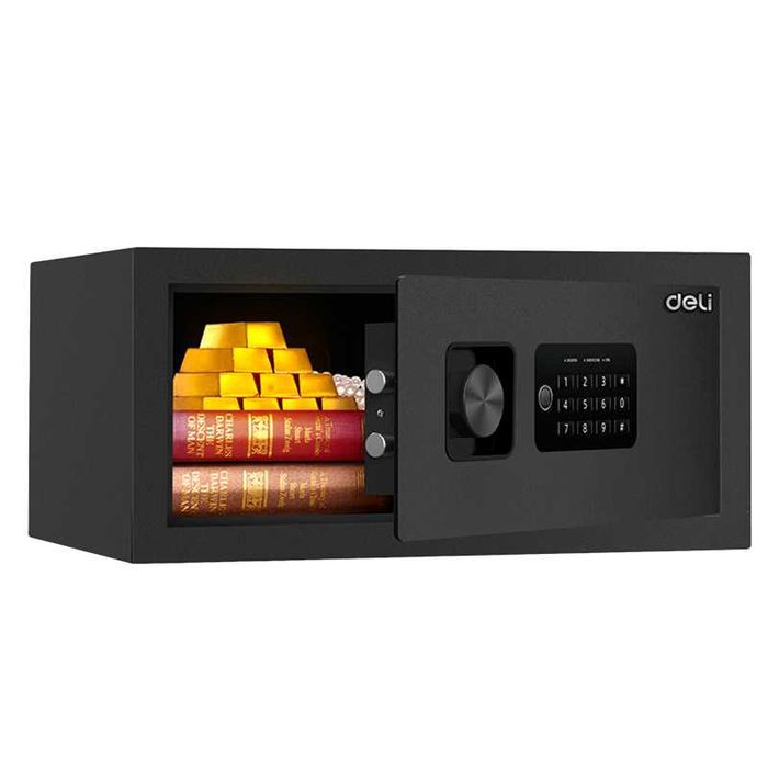 Сейф DELI "ET531" электронный замок + ключ, 200х420х370 мм, 10.4 кг