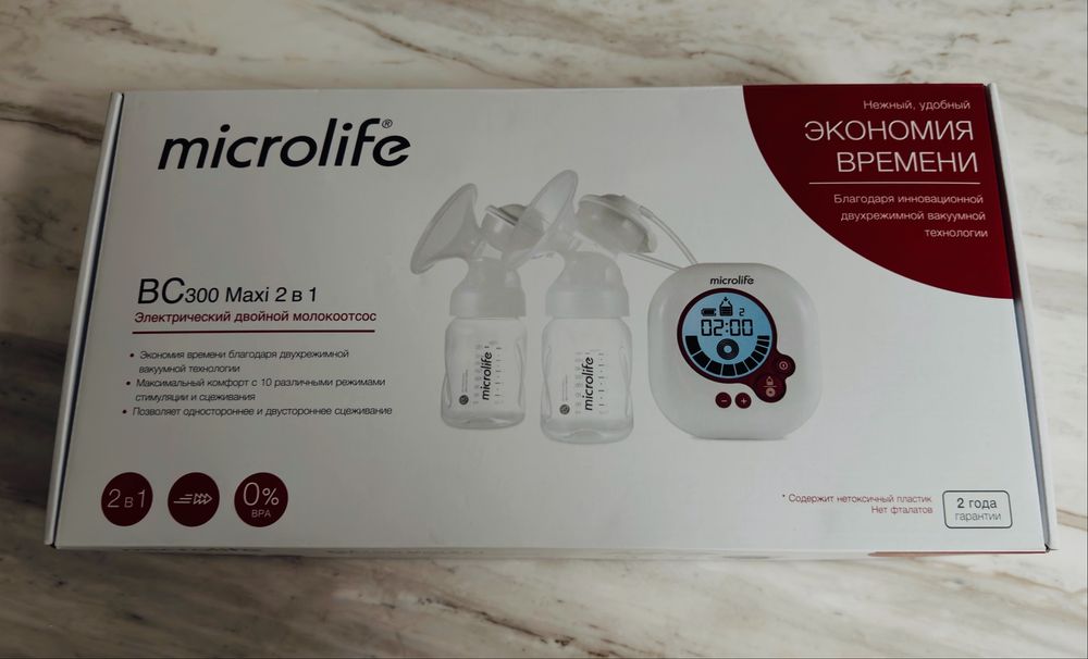 Молокоотсос электрический MICROLIFE BC 300 Maxi 2 в 1