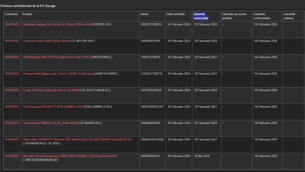PC GAMING RTX 4060 / I5 13600K / 32 GB DDR5