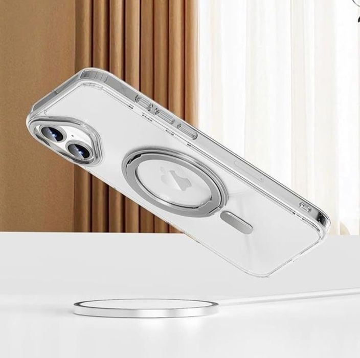 Husa magnetica din silicon pentru iPhone 14 Plus, cu inel MagSafe integrat, sigilata