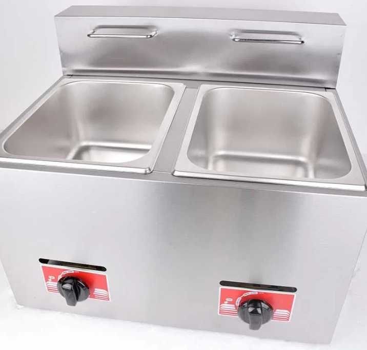 Двоен Газов Фритюрник 2х7,6 kW - 2х7литра с пиезо запалване