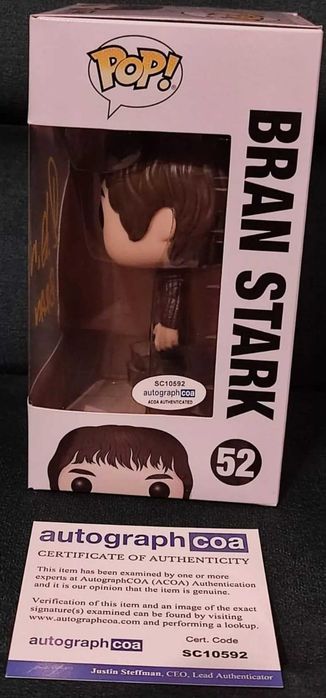 BRAN STARK Funko Pop Semnat de Isaac Hempstead Wright, GAME OF THRONES