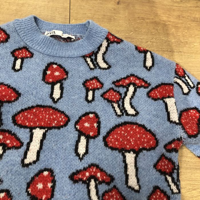 Zara зара пуловер с гъби