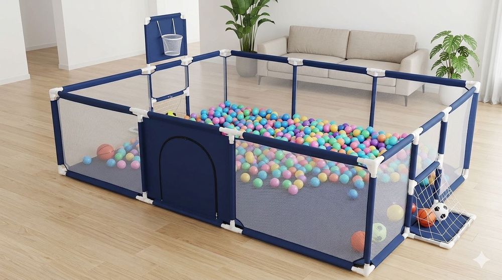 „Огромна детска кошара за игра XXL (200x180 см) – Перфектният кът за Вашето дете“