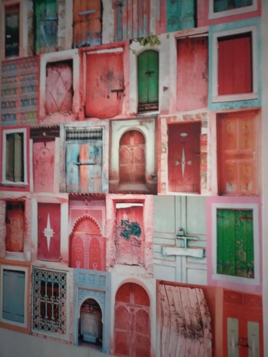 Голямо пано 80 см х 60 см Марокански врати