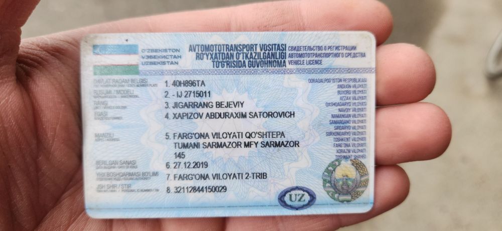 Maskivich perashkavoz yili 1993 yurib turgan moshina kuzupda. Ishi bor