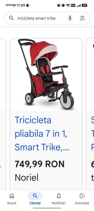 Tricicleta/Smart Trike/pliabilă