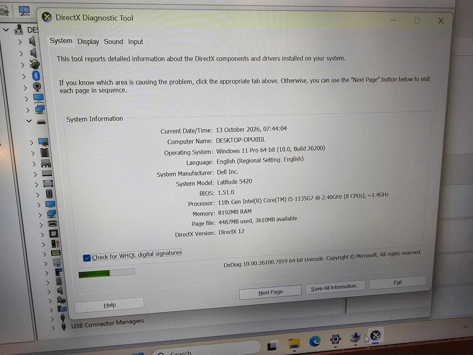 Laptop Dell Latitude 5420 i5 Gen 11 1135G7 8GB RAM 256GB SSD Windows 11 Incarcător Original