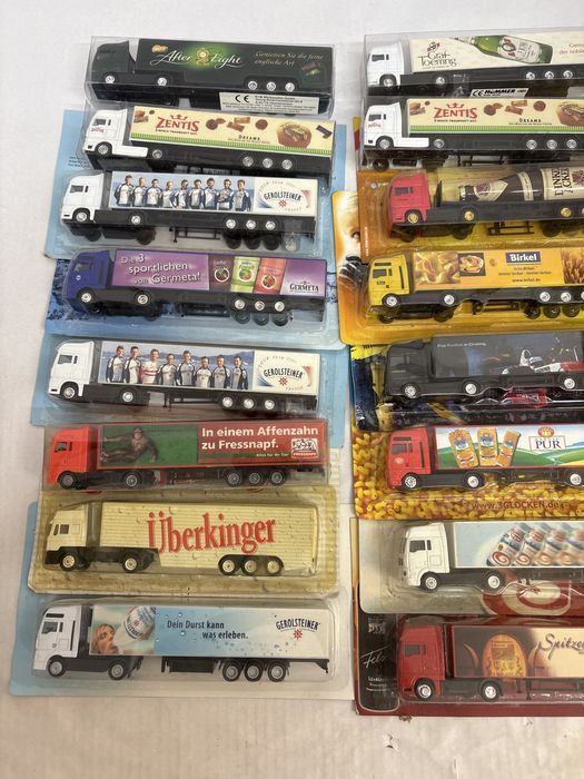 MAN machetă auto tir camion scara 1:87 HO diverse reclame  țiplă