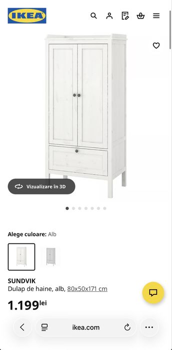 Dulap de haine SUNDVIK IKEA