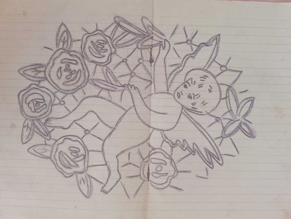 Скица скици старинни за бродерия на "ришелье", бод