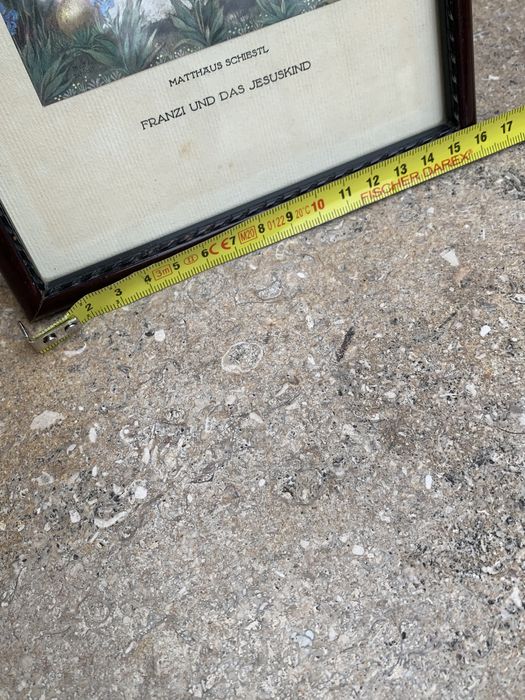 Tablou vechi pt camera copii/Pruncul Isus - semnat MATTHAUS SCHIESTL