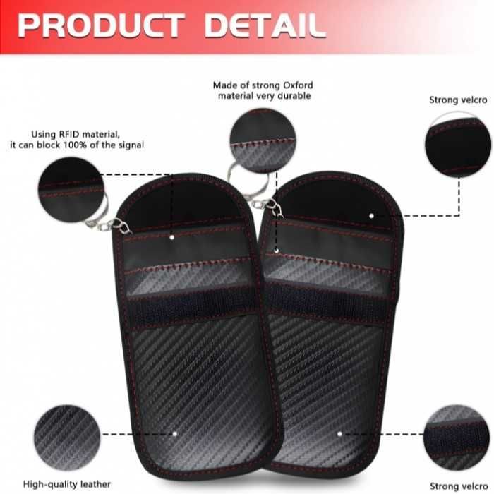 Калъф за заглушаване и блокиране сигнал на ключ за кола Automat