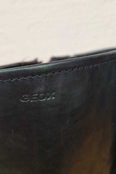 Cizme elegante cu toc Geox Respira, negru, piele naturala, marimea 41