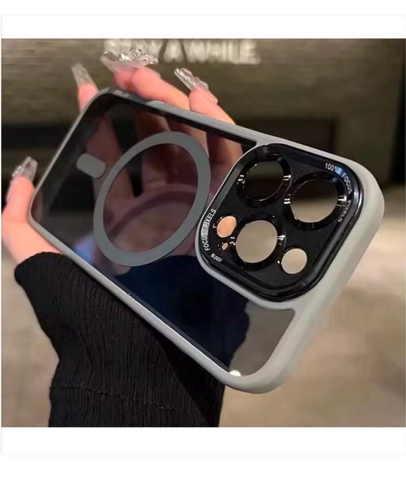 Iphone 13/14/15/16/17/PRO/MAX/PLUS/AIR Husa Magsafe Camera Shild Tran