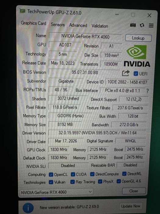 Продам видеокарту RTX 4060