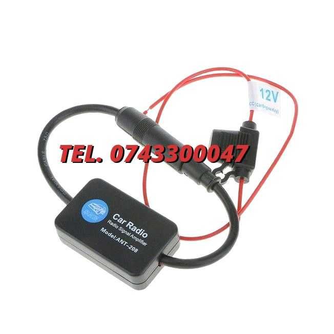 Amplificator De Semnal Antena Radio Auto Fm 12v
